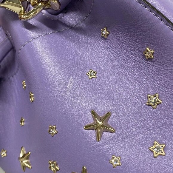 JIMMY CHOO Bonbon Bucket S - Light Purple Leather Handbag 742-080725 - Picture 8 of 14